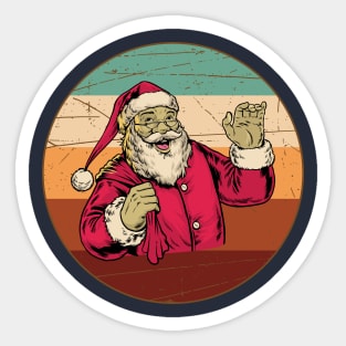 Retro Santa Claus Sticker